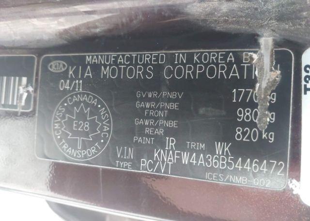 2011 KIA FORTE 2.4L SX