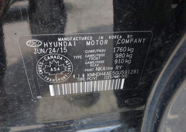 2016 HYUNDAI ELANTRA SPORT APPEARANCE
