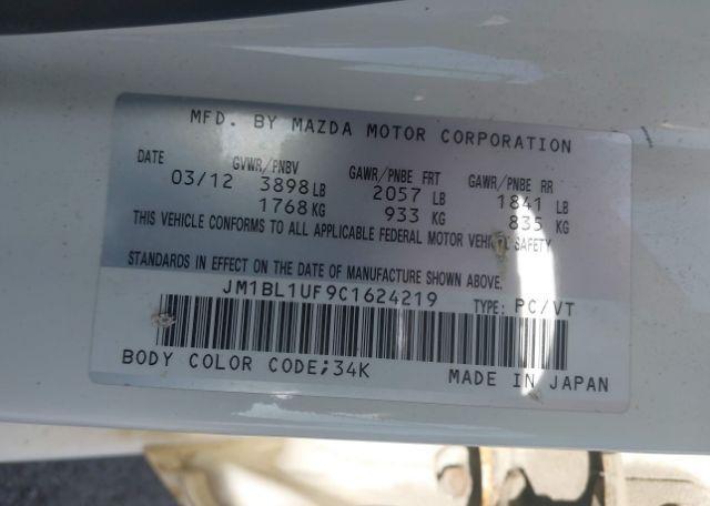 2012 MAZDA MAZDA3 GX