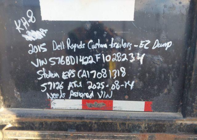 2015 DRESSEN CUSTOM TRAILER INC DUMP TRAILER