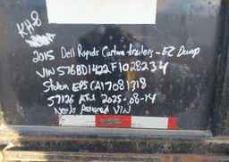 2015 DRESSEN CUSTOM TRAILER INC DUMP TRAILER
