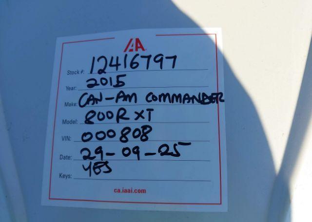 2015 CAN-AM COMMANDER 800R XT
