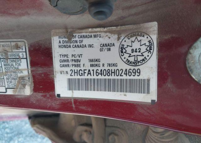 2008 HONDA CIVIC DX-G