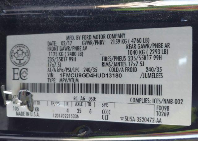 2017 FORD ESCAPE SE