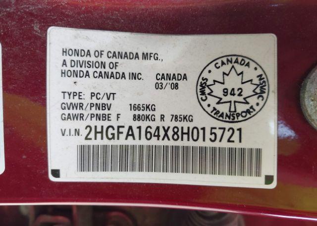 2008 HONDA CIVIC DX-G