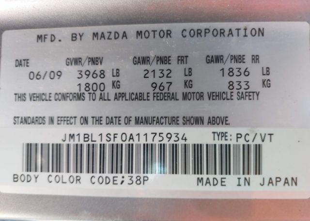 2010 MAZDA 3 GX