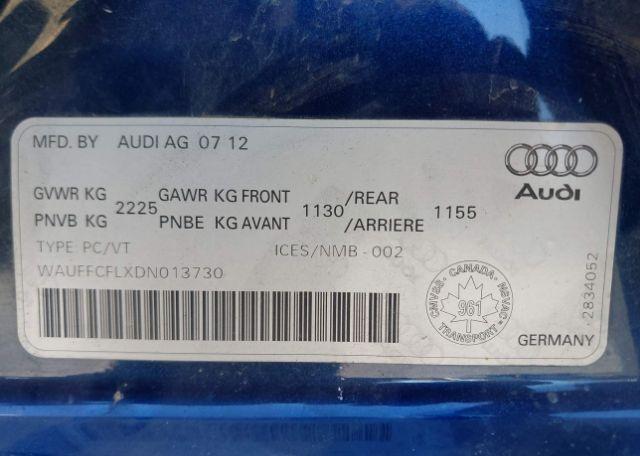 2013 AUDI A4 2.0T PREMIUM