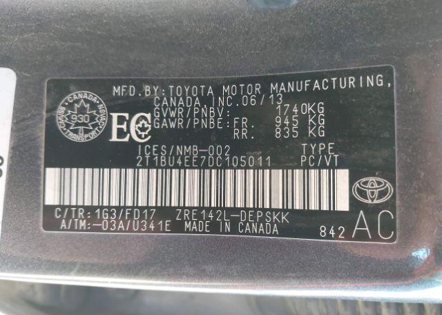 2013 TOYOTA COROLLA CE