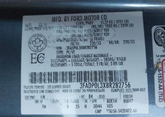 2011 FORD FUSION HYBRID