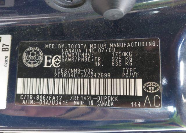 2010 TOYOTA MATRIX