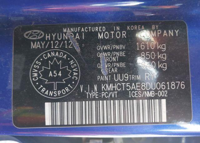 2013 HYUNDAI ACCENT GL