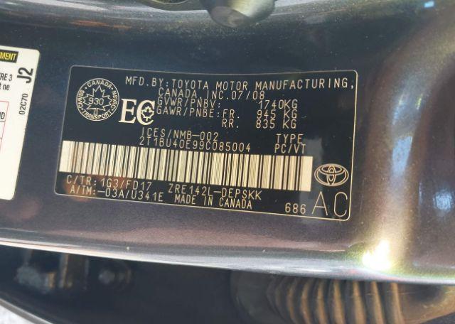 2009 TOYOTA COROLLA S