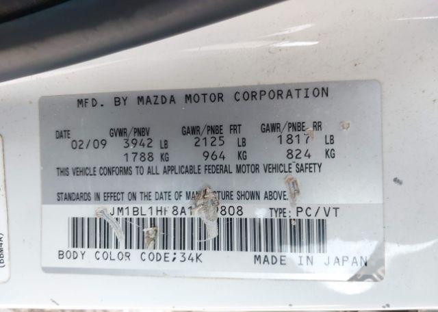 2010 MAZDA MAZDA3 GX
