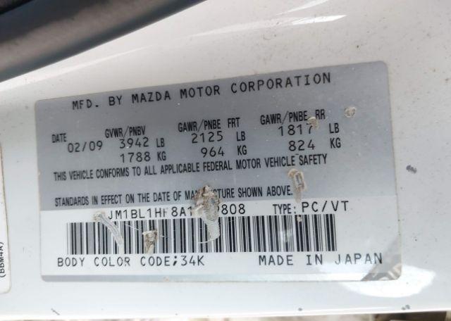 2010 MAZDA MAZDA3 GX
