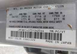 2005 MAZDA 3 HATCHBACK