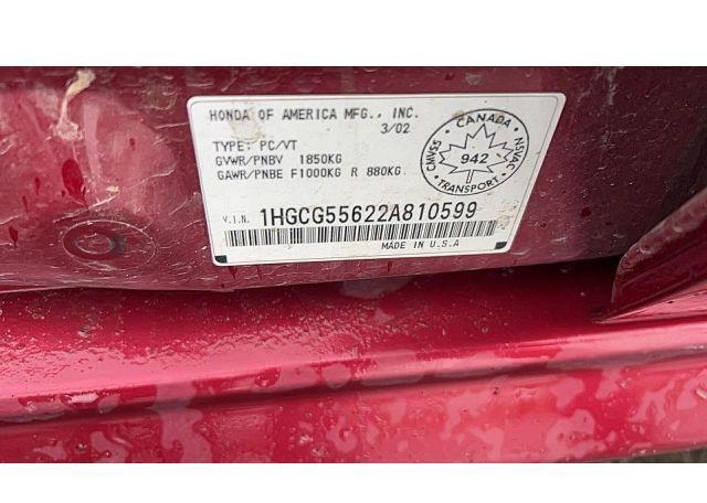2002 HONDA ACCORD EX