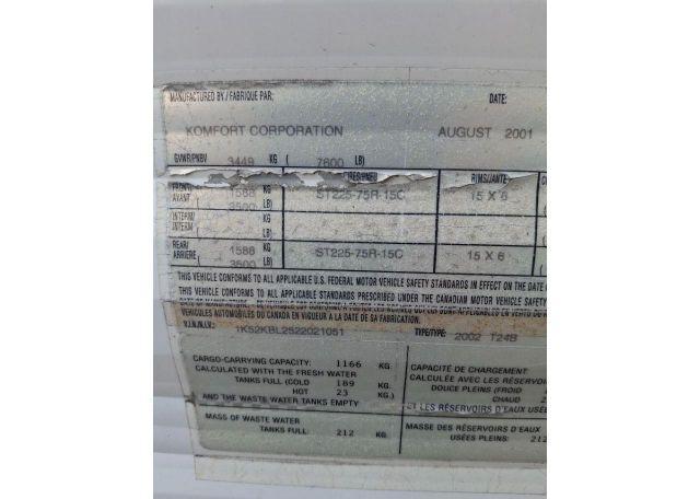 2002 KOMFORT TRAILBLAZER