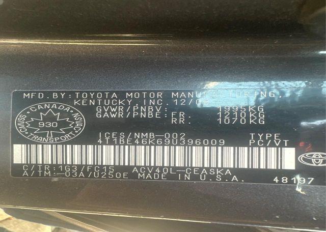 2009 TOYOTA CAMRY