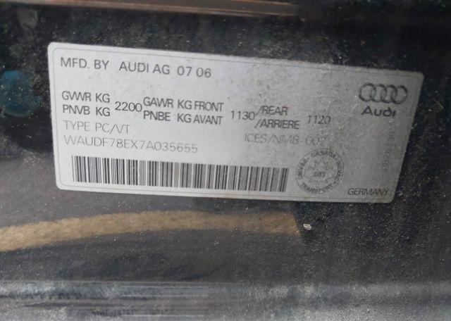 2007 AUDI A4 2.0T QUATTRO
