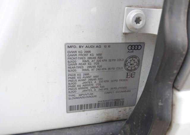 2017 AUDI Q7 PROGRESSIV S-LINE