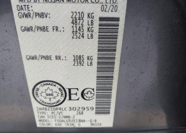 2020 NISSAN LEAF SL PLUS
