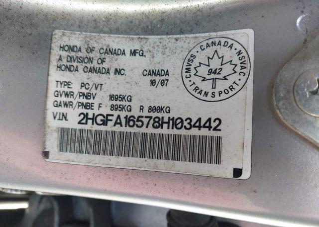 2008 HONDA CIVIC LX