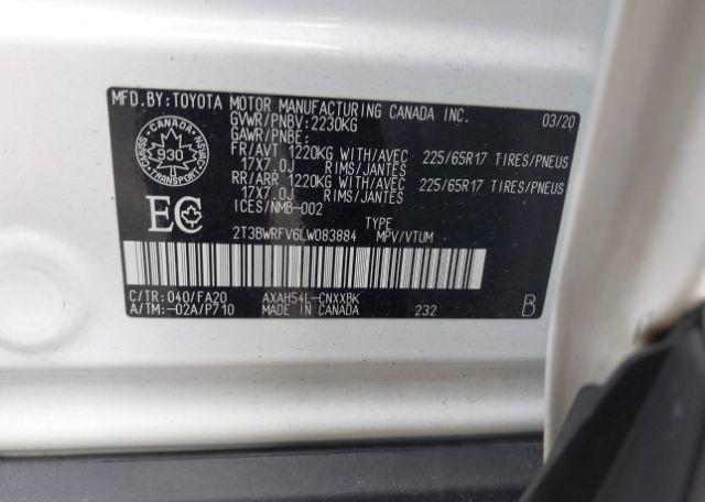 2020 TOYOTA RAV4 LE